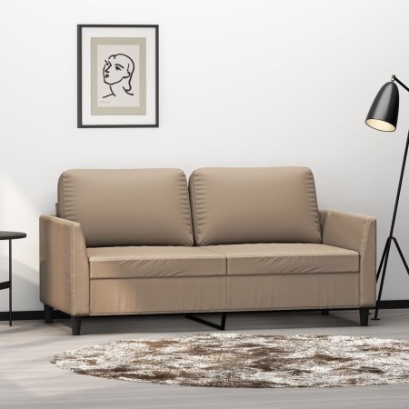 2-seater sofa in cappuccino-colored synthetic leather 140 cm by , Sofas - Ref: Foro24-359337, Price: 209,26 €, Discount: %