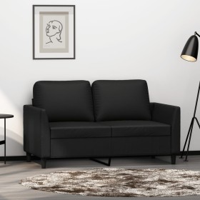 2-Sitzer-Sofa aus schwarzem Kunstleder, 120 cm von , Sofas - Ref: Foro24-359328, Preis: 215,95 €, Rabatt: %