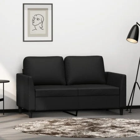 2-seater sofa in black synthetic leather 120 cm by , Sofas - Ref: Foro24-359328, Price: 212,86 €, Discount: %