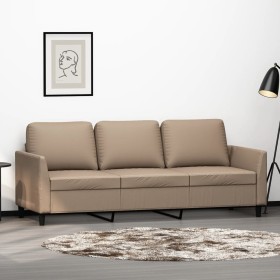3-seater sofa in cappuccino-colored synthetic leather 180 cm by , Sofas - Ref: Foro24-359342, Price: 284,41 €, Discount: %