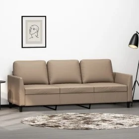 3-seater sofa in cappuccino-colored synthetic leather 180 cm by , Sofas - Ref: Foro24-359342, Price: 279,44 €, Discount: %