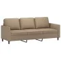 Sofá de 3 plazas de cuero sintético color capuchino 180 cm de , Sofás - Ref: Foro24-359342, Precio: 279,44 €, Descuento: %
