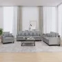 Sofa set with cushions 3 pieces light gray fabric by , Sofas - Ref: Foro24-3201632, Price: 619,93 €, Discount: %