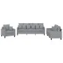 Juego de sofás con cojines 3 piezas tela gris claro de , Sofás - Ref: Foro24-3201632, Precio: 631,41 €, Descuento: %