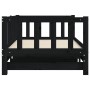 Trundle sofa bed solid black pine wood 90x200 cm by , Beds and slatted bases - Ref: Foro24-836158, Price: 183,04 €, Discount: %