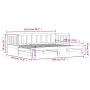 Sofá cama nido madera maciza de pino negro 90x200 cm de , Camas y somieres - Ref: Foro24-836158, Precio: 180,79 €, Descuento: %
