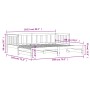 Trundle sofa bed solid black pine wood 90x200 cm by , Beds and slatted bases - Ref: Foro24-836158, Price: 183,04 €, Discount: %