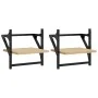Estantes de pared con barras 2 uds roble Sonoma 30x25x30 cm de , Estantes y estanterías - Ref: Foro24-836234, Precio: 19,13 €...