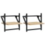 Wall shelves with bars 2 pcs Sonoma oak 30x25x30 cm by , Shelves and shelves - Ref: Foro24-836234, Price: 19,35 €, Discount: %