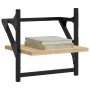 Wall shelves with bars 2 pcs Sonoma oak 30x25x30 cm by , Shelves and shelves - Ref: Foro24-836234, Price: 19,35 €, Discount: %