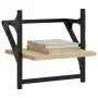 Wall shelves with bars 2 pcs Sonoma oak 30x25x30 cm by , Shelves and shelves - Ref: Foro24-836234, Price: 19,13 €, Discount: %