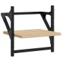 Wall shelves with bars 2 pcs Sonoma oak 30x25x30 cm by , Shelves and shelves - Ref: Foro24-836234, Price: 19,35 €, Discount: %