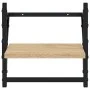 Wall shelves with bars 2 pcs Sonoma oak 30x25x30 cm by , Shelves and shelves - Ref: Foro24-836234, Price: 19,13 €, Discount: %