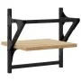 Wall shelves with bars 2 pcs Sonoma oak 30x25x30 cm by , Shelves and shelves - Ref: Foro24-836234, Price: 19,13 €, Discount: %