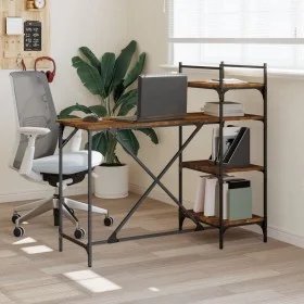 Computertisch mit Regalen, geräucherte Eiche, 120 x 47 x 109 cm von , Schreibtische - Ref: Foro24-836215, Preis: 72,93 €, Rab...