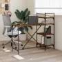 Computertisch mit Regalen, geräucherte Eiche, 120 x 47 x 109 cm von , Schreibtische - Ref: Foro24-836215, Preis: 72,93 €, Rab...