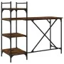 Computertisch mit Regalen, geräucherte Eiche, 120 x 47 x 109 cm von , Schreibtische - Ref: Foro24-836215, Preis: 72,93 €, Rab...
