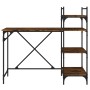 Computer desk with shelves smoked oak 120x47x109cm by , Desks - Ref: Foro24-836215, Price: 73,94 €, Discount: %