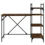 Computertisch mit Regalen, geräucherte Eiche, 120 x 47 x 109 cm von , Schreibtische - Ref: Foro24-836215, Preis: 72,93 €, Rab...