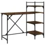 Computertisch mit Regalen, geräucherte Eiche, 120 x 47 x 109 cm von , Schreibtische - Ref: Foro24-836215, Preis: 72,93 €, Rab...