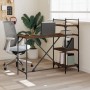 Computertisch mit Regalen, braune Eiche, 120 x 47 x 109 cm von , Schreibtische - Ref: Foro24-836217, Preis: 70,01 €, Rabatt: %