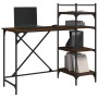 Computertisch mit Regalen, braune Eiche, 120 x 47 x 109 cm von , Schreibtische - Ref: Foro24-836217, Preis: 70,01 €, Rabatt: %
