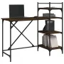 Computertisch mit Regalen, braune Eiche, 120 x 47 x 109 cm von , Schreibtische - Ref: Foro24-836217, Preis: 69,12 €, Rabatt: %