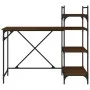 Computertisch mit Regalen, braune Eiche, 120 x 47 x 109 cm von , Schreibtische - Ref: Foro24-836217, Preis: 69,12 €, Rabatt: %
