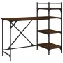 Computertisch mit Regalen, braune Eiche, 120 x 47 x 109 cm von , Schreibtische - Ref: Foro24-836217, Preis: 69,12 €, Rabatt: %