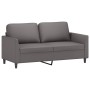 Gray synthetic leather 2-seater sofa 140 cm by , Sofas - Ref: Foro24-359335, Price: 209,33 €, Discount: %