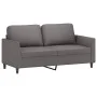 Gray synthetic leather 2-seater sofa 140 cm by , Sofas - Ref: Foro24-359335, Price: 191,85 €, Discount: %