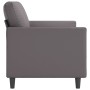 Gray synthetic leather 2-seater sofa 140 cm by , Sofas - Ref: Foro24-359335, Price: 209,33 €, Discount: %
