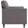 Gray synthetic leather 2-seater sofa 140 cm by , Sofas - Ref: Foro24-359335, Price: 191,85 €, Discount: %