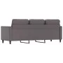 Graues 3-Sitzer-Sofa aus Kunstleder, 180 cm von , Sofas - Ref: Foro24-359340, Preis: 279,55 €, Rabatt: %