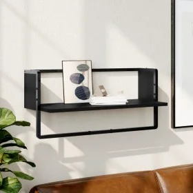 Wall shelf with black bar 65x25x30 cm by , Shelves and shelves - Ref: Foro24-836288, Price: 21,33 €, Discount: %