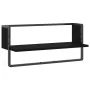 Wall shelf with black bar 65x25x30 cm by , Shelves and shelves - Ref: Foro24-836288, Price: 21,33 €, Discount: %