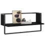 Wall shelf with black bar 65x25x30 cm by , Shelves and shelves - Ref: Foro24-836288, Price: 21,33 €, Discount: %