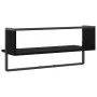 Wall shelf with black bar 65x25x30 cm by , Shelves and shelves - Ref: Foro24-836288, Price: 21,33 €, Discount: %