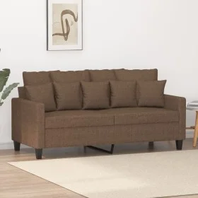 2 seater sofa in brown fabric 140 cm by , Sofas - Ref: Foro24-359270, Price: 205,19 €, Discount: %