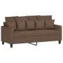 2 seater sofa in brown fabric 140 cm by , Sofas - Ref: Foro24-359270, Price: 205,19 €, Discount: %