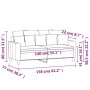 2 seater sofa in brown fabric 140 cm by , Sofas - Ref: Foro24-359270, Price: 205,23 €, Discount: %