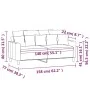 2 seater sofa in brown fabric 140 cm by , Sofas - Ref: Foro24-359270, Price: 205,19 €, Discount: %