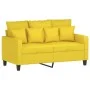 2 seater sofa in light yellow fabric 120 cm by , Sofas - Ref: Foro24-359264, Price: 219,92 €, Discount: %