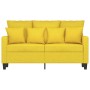 2 seater sofa in light yellow fabric 120 cm by , Sofas - Ref: Foro24-359264, Price: 223,90 €, Discount: %