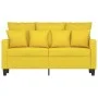 2 seater sofa in light yellow fabric 120 cm by , Sofas - Ref: Foro24-359264, Price: 219,92 €, Discount: %
