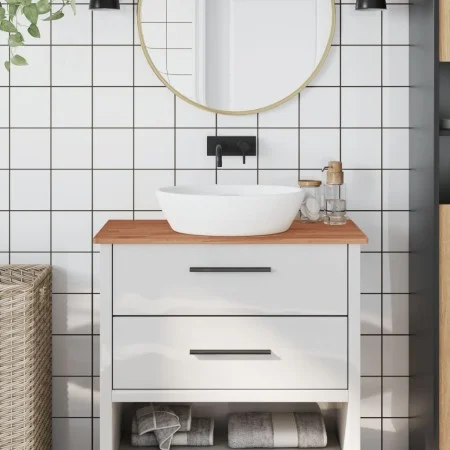 Badezimmerarbeitsplatte aus massivem Buchenholz, 80 x 40 x 1,5 cm von , Arbeitsplatten - Ref: Foro24-355997, Preis: 41,01 €, ...