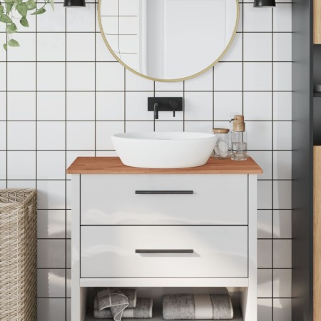 Solid beech wood bathroom countertop 80x40x1.5 cm by , Countertops - Ref: Foro24-355997, Price: 40,56 €, Discount: %