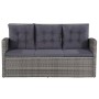 Set de muebles de jardín 6 pzas y cojines ratán sintético gris de vidaXL, Conjuntos de jardín - Ref: Foro24-43960, Precio: 64...