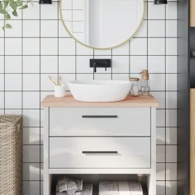 Badezimmerarbeitsplatte aus massivem Buchenholz, 80 x 40 x 2,5 cm von , Arbeitsplatten - Ref: Foro24-355988, Preis: 58,12 €, ...