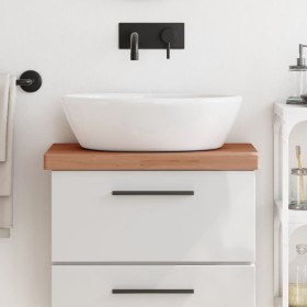 Badezimmerarbeitsplatte aus massivem Buchenholz, 60 x 40 x 4 cm von , Arbeitsplatten - Ref: Foro24-356007, Preis: 68,17 €, Ra...